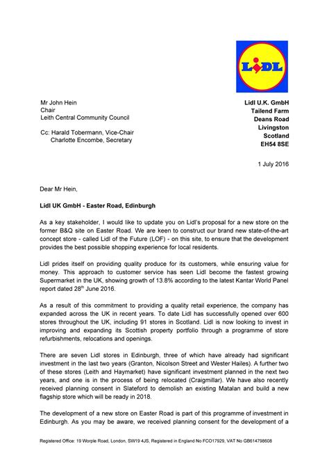 cover letter for lidl
